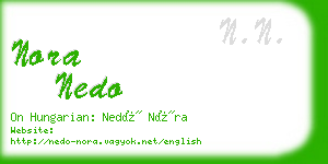 nora nedo business card